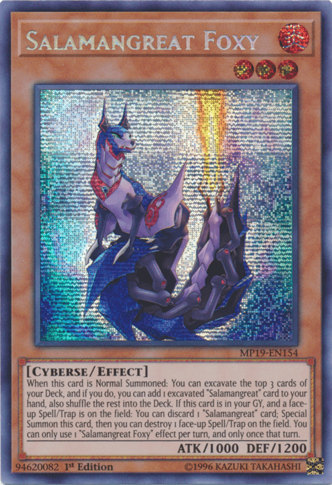 Salamangreat Foxy [MP19-EN154] Prismatic Secret Rare - Josh's Cards