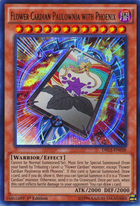 Flower Cardian Paulownia with Phoenix [DRL3-EN038] Ultra Rare - Josh's Cards