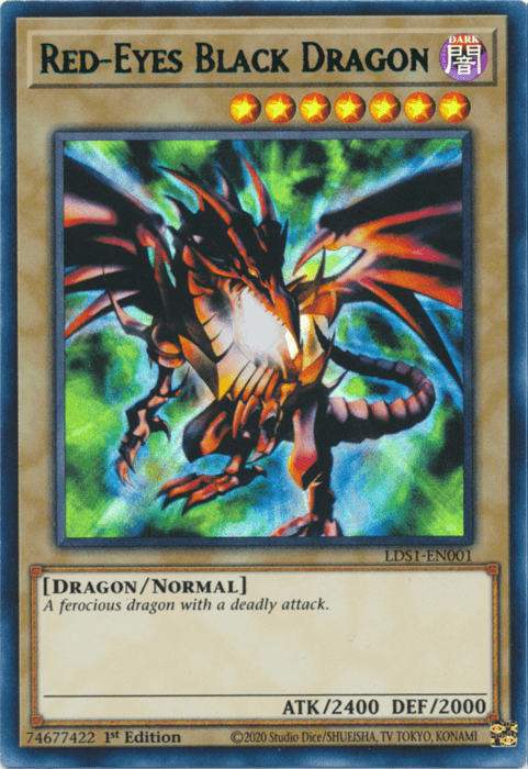 Red-Eyes Black Dragon (Green) [LDS1-EN001] Ultra Rare - Josh's Cards