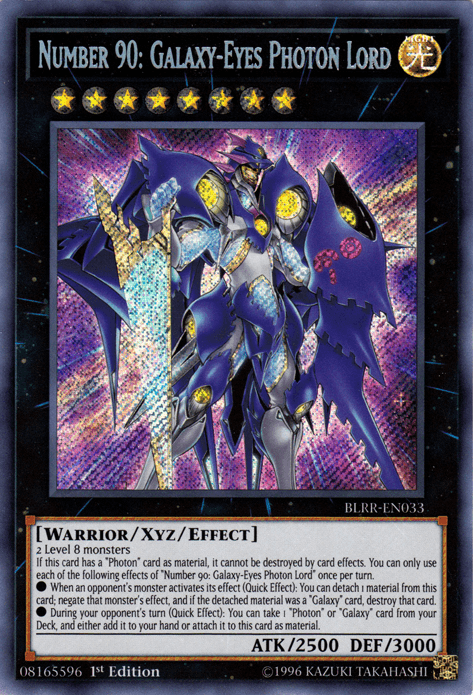 Number 90: Galaxy-Eyes Photon Lord [BLRR-EN033] Secret Rare - Josh's Cards