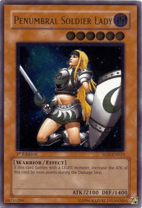 Penumbral Soldier Lady [SOD-EN033] Ultimate Rare - Josh's Cards