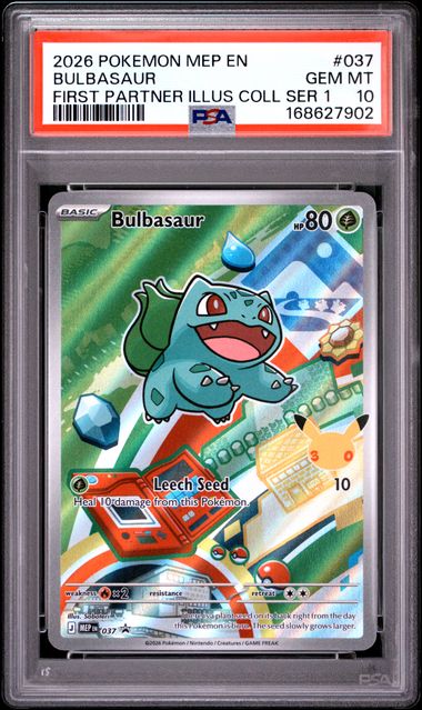 Bulbasaur First Partner Illustration Collection Mega Evolution Promo 037 PSA 10