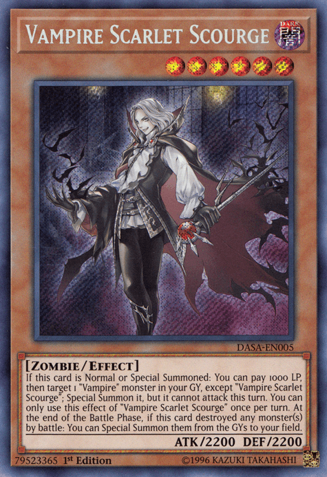 Vampire Scarlet Scourge [DASA-EN005] Secret Rare - Josh's Cards