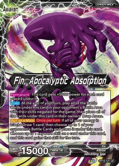 Fin // Fin, Apocalyptic Absorption (BT15-121) [Saiyan Showdown] Parallel Foil