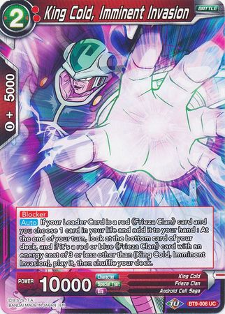 King Cold, Imminent Invasion (BT9-006) [Universal Onslaught] Parallel Foil