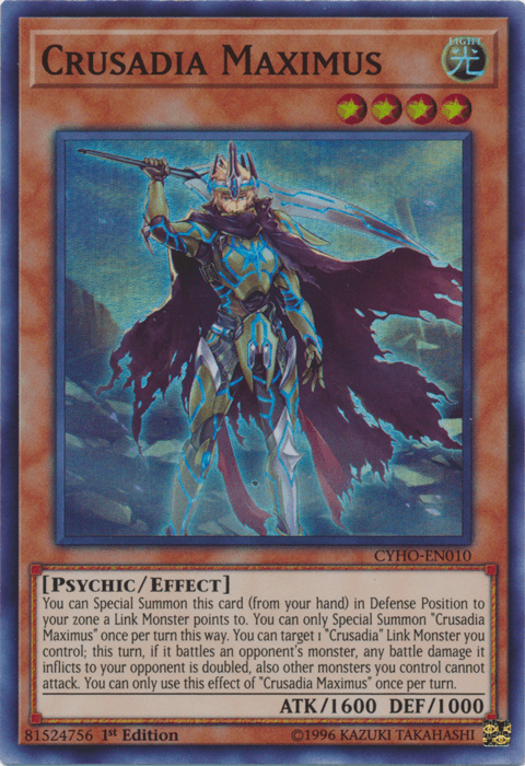 Crusadia Maximus [CYHO-EN010] Super Rare - Josh's Cards