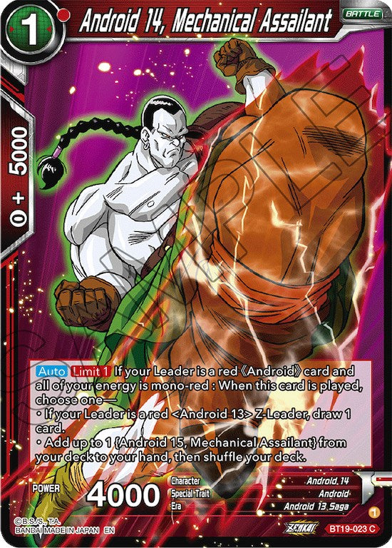 Android 14, Mechanical Assailant (BT19-023) [Fighter's Ambition] Parallel Foil