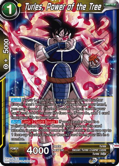 Turles, Power of the Tree (BT15-108) [Saiyan Showdown] Parallel Foil