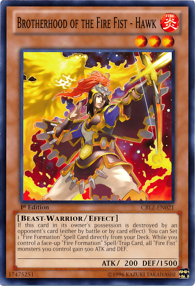 Brotherhood of the Fire Fist - Hawk [CBLZ-EN021] Common - Josh's Cards