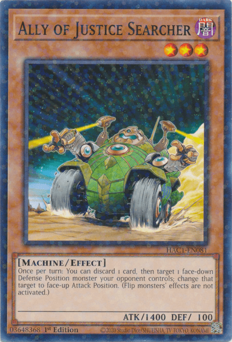 Ally of Justice Searcher (Duel Terminal) [HAC1-EN081] Common - Josh's Cards