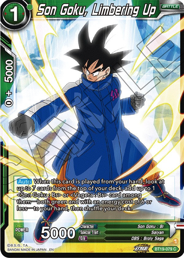 Son Goku, Limbering Up (BT19-079) [Fighter's Ambition] Parallel Foil