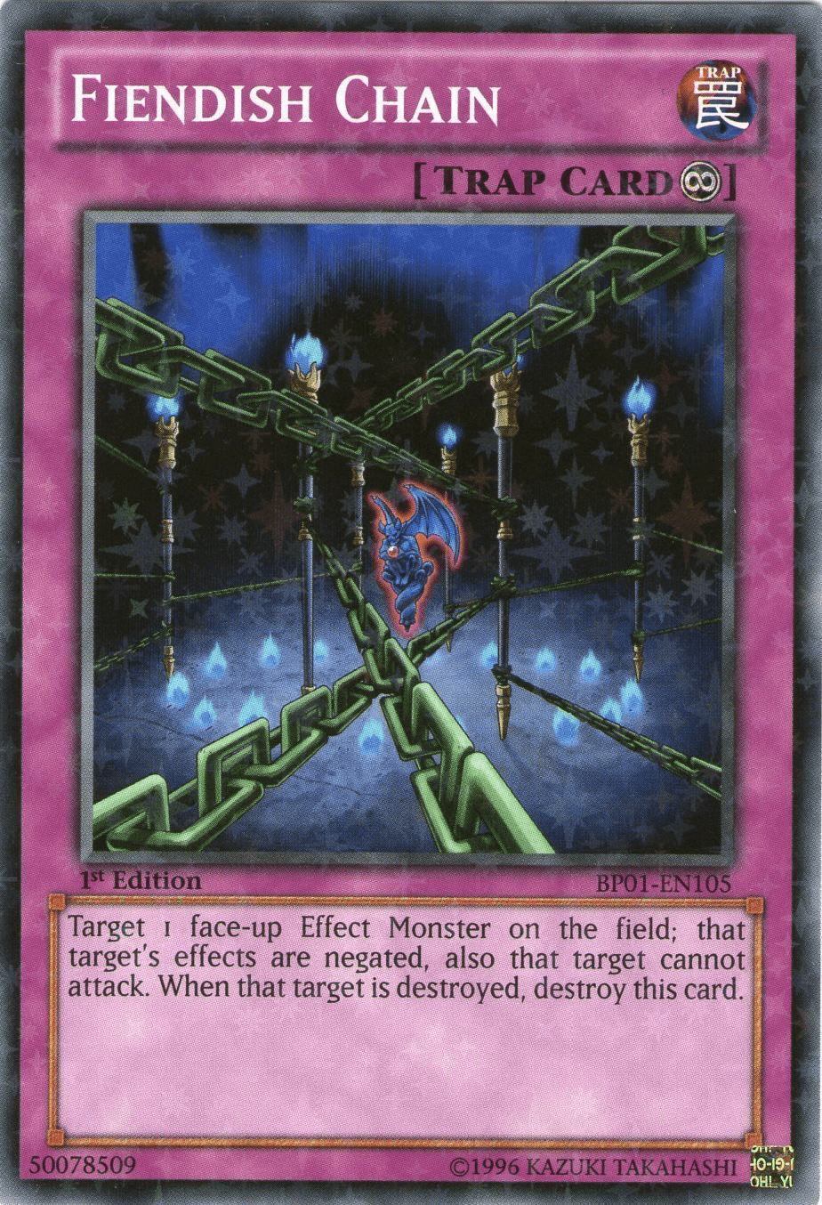 Fiendish Chain [BP01-EN105] Starfoil Rare - Josh's Cards