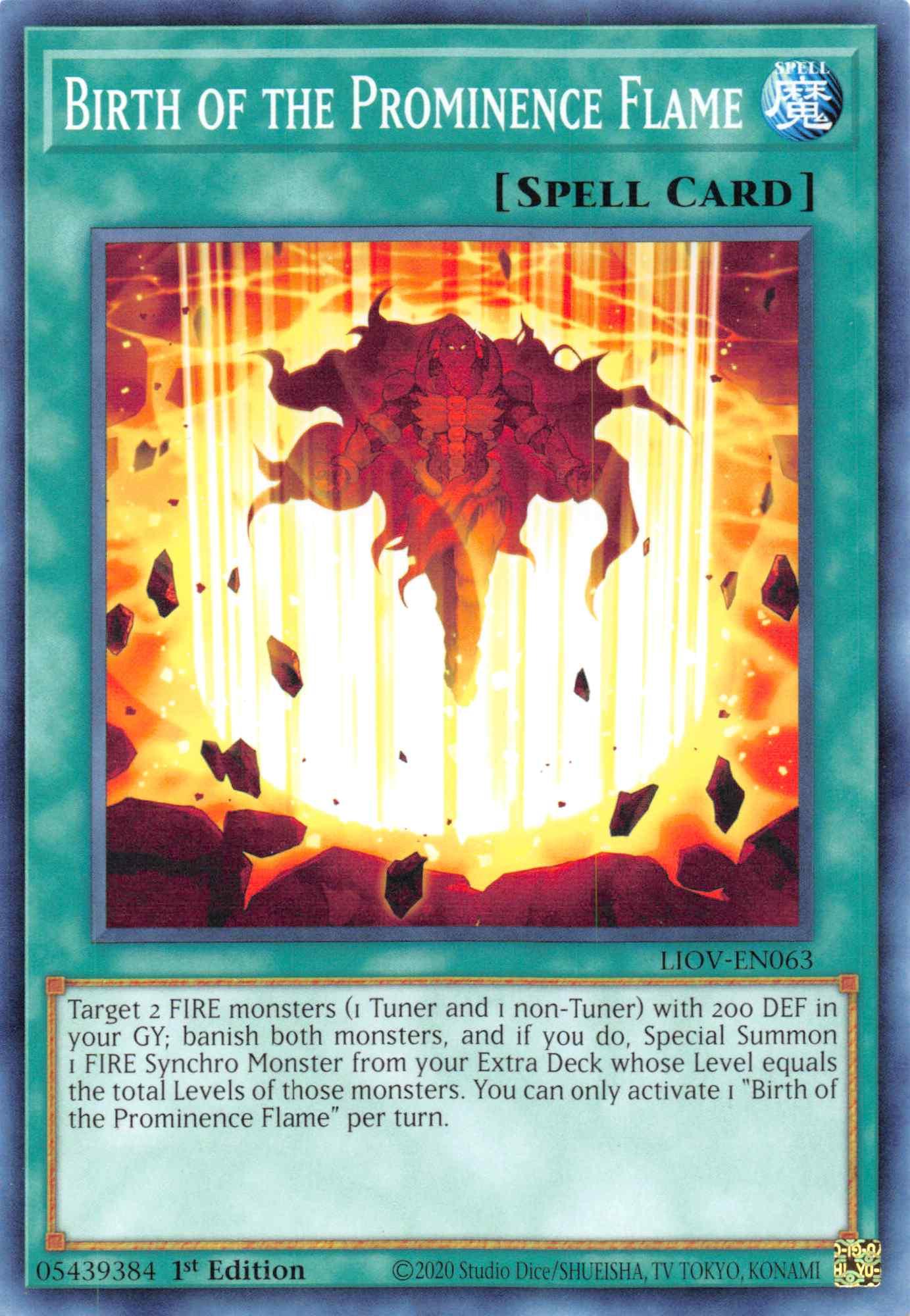 Birth of the Prominence Flame [LIOV-EN063] Common - Josh's Cards