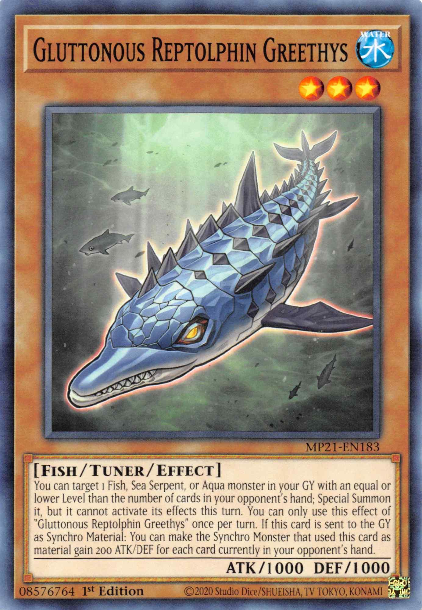 Gluttonous Reptolphin Greethys [MP21-EN183] Common - Josh's Cards
