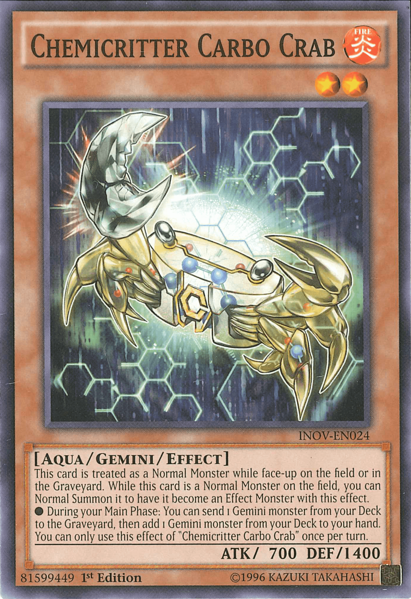 Chemicritter Carbo Crab [INOV-EN024] Common - Josh's Cards