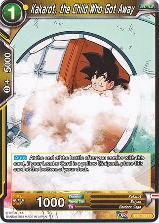 Kakarot, the Child Who Got Away (BT3-091) [Cross Worlds] Parallel Foil