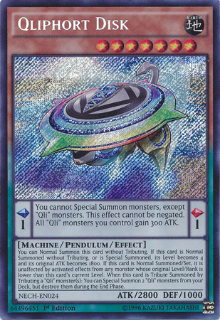 Qliphort Disk [NECH-EN024] Secret Rare - Josh's Cards