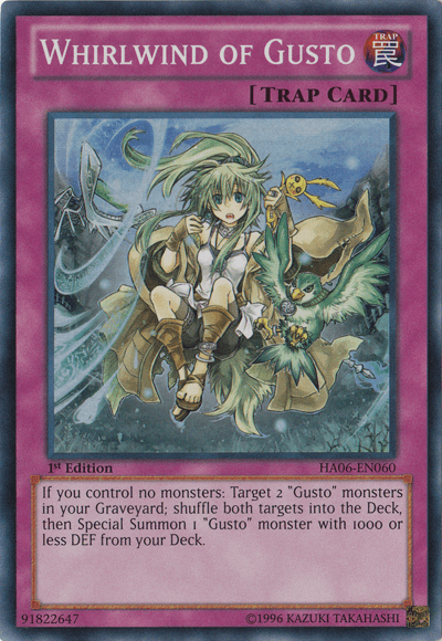 Whirlwind of Gusto [HA06-EN060] Super Rare - Josh's Cards