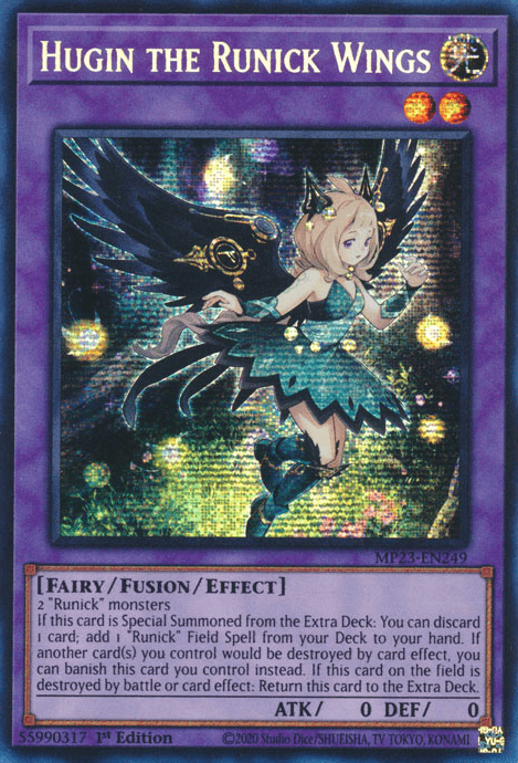 Hugin the Runick Wings [MP23-EN249] Prismatic Secret Rare - Josh's Cards