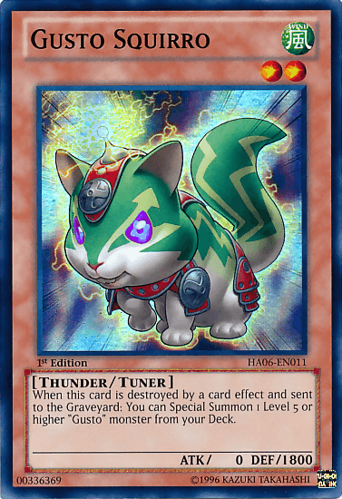Gusto Squirro [HA06-EN011] Super Rare - Josh's Cards