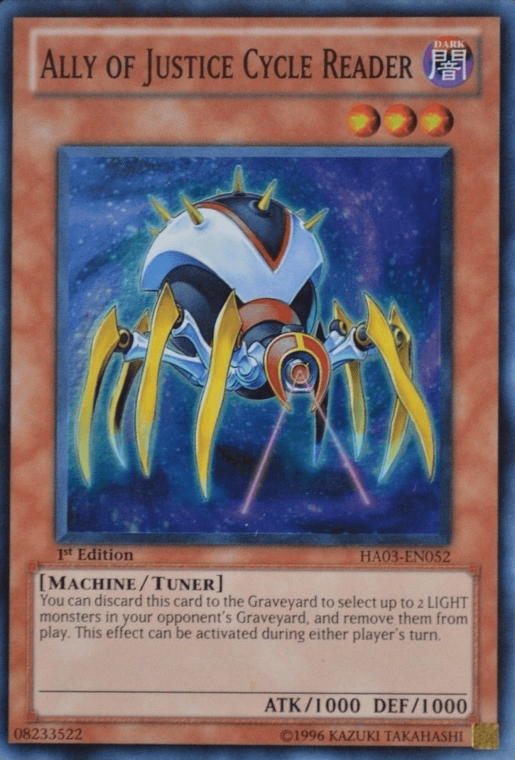 Ally of Justice Cycle Reader [HA03-EN052] Super Rare - Josh's Cards