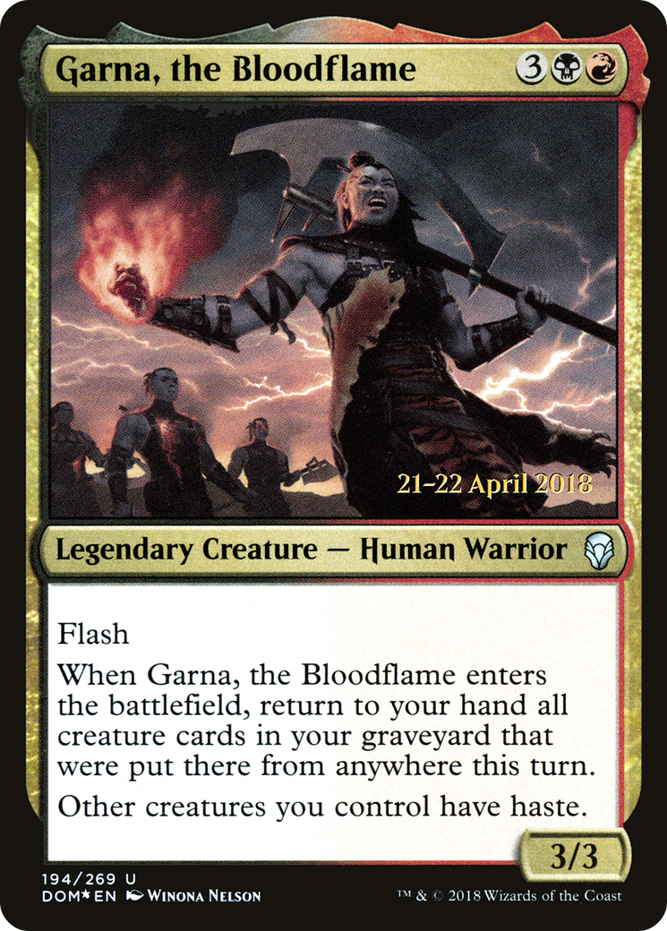 Garna, the Bloodflame (PRE-194S) - Dominaria Promos Foil