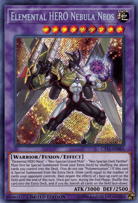 Elemental Hero Nebula Neos [CT15-EN001] Secret Rare - Josh's Cards