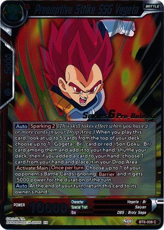 Preemptive Strike SSG Vegeta (BT6-008_PR) [Destroyer Kings Prerelease Promos] Parallel Foil