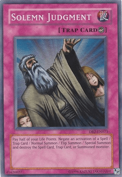 Solemn Judgment [DB2-EN073] Super Rare - Josh's Cards