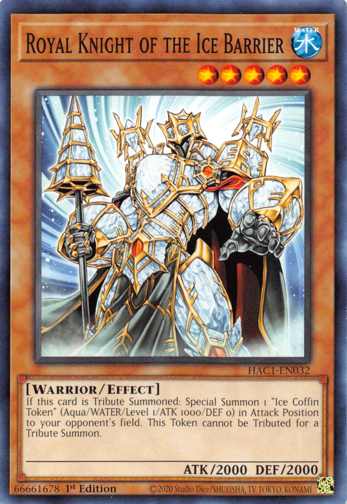 Royal Knight of the Ice Barrier [HAC1-EN032] Common - Josh's Cards