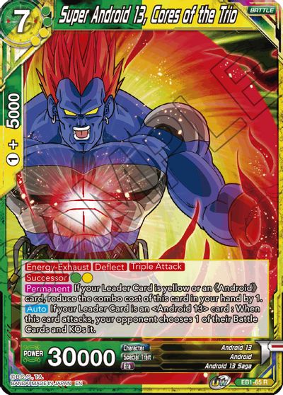 Super Android 13, Cores of the Trio (EB1-065) [Battle Evolution Booster] Parallel Foil