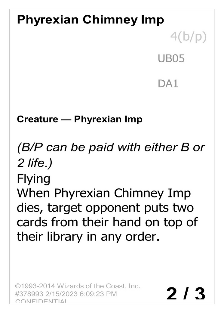 Phyrexian Chimney Imp [Unknown Event]