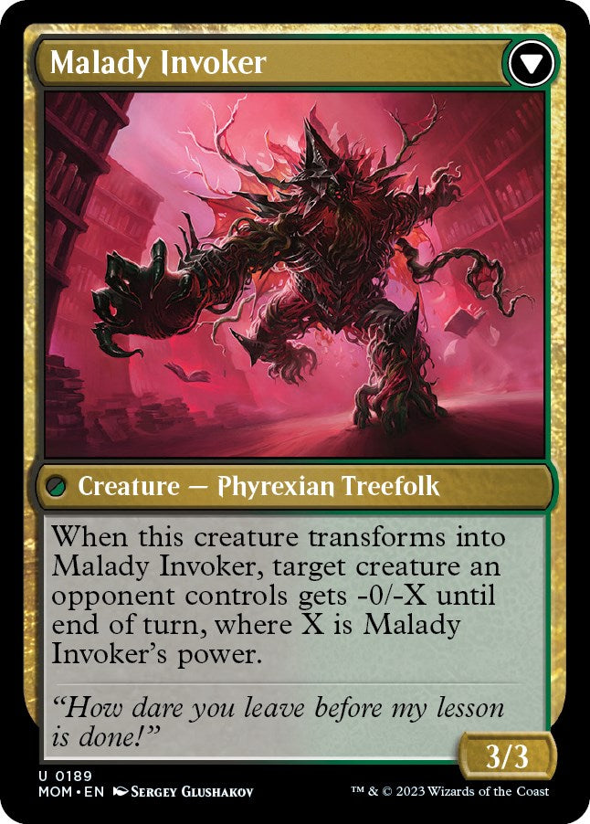 Herbology Instructor // Malady Invoker (MOM-189) - March of the Machine Foil