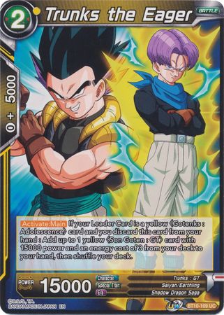 Trunks the Eager (BT10-109) [Rise of the Unison Warrior 2nd Edition] Parallel Foil