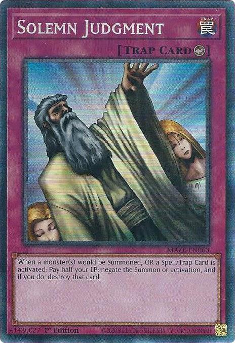 Solemn Judgment [MAZE-EN063] Collector's Rare - Josh's Cards