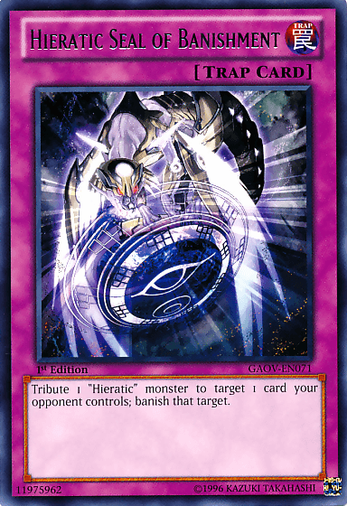 Hieratic Seal of Banishment [GAOV-EN071] Rare - Josh's Cards