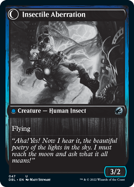 Delver of Secrets // Insectile Aberration (DBL-047) - Innistrad: Double Feature: (Double Faced Transform) Foil