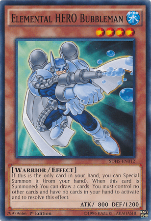 Elemental Hero Bubbleman [SDHS-EN012] Common - Josh's Cards