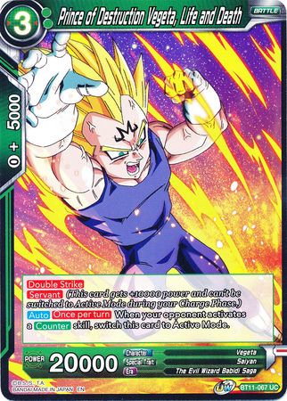 Prince of Destruction Vegeta, Life and Death (BT11-067) [Vermilion Bloodline] Parallel Foil