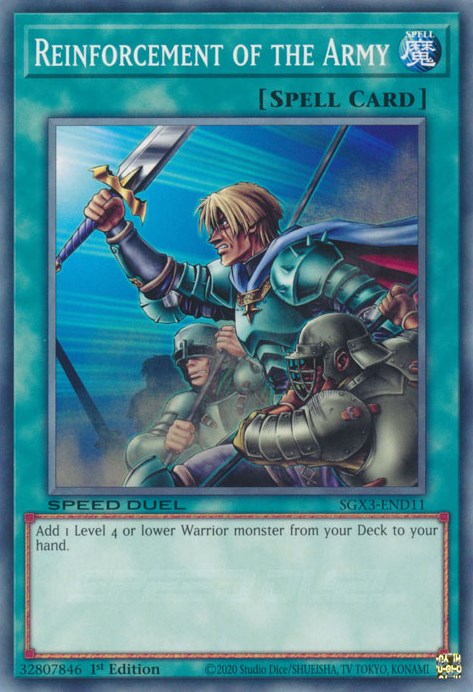 Reinforcement of the Army (SGX3-END11) - Speed Duel GX: Duelists of Shadows 1st Edition