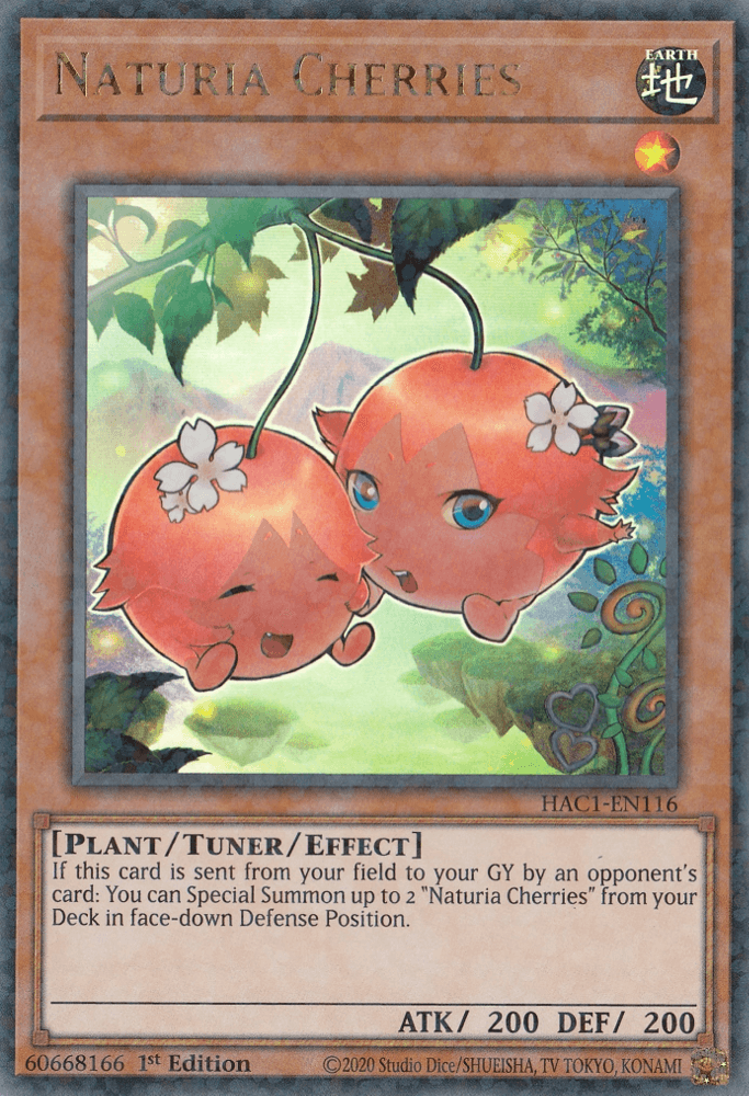 Naturia Cherries (Duel Terminal) [HAC1-EN116] Parallel Rare - Josh's Cards