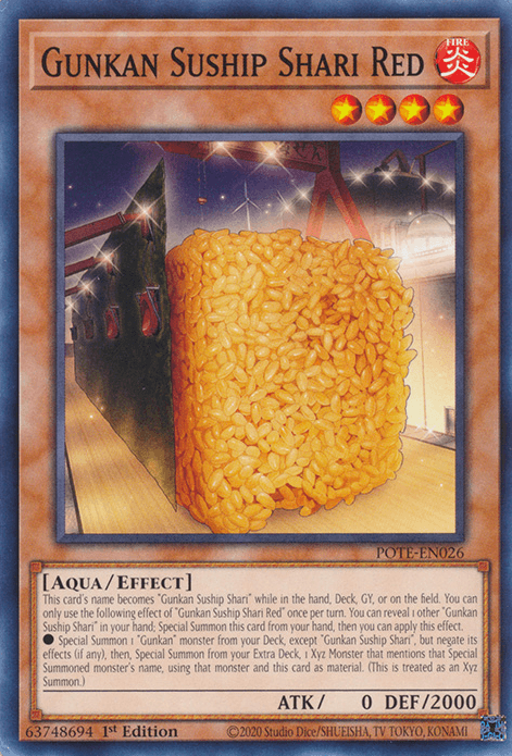 Gunkan Suship Shari Red [POTE-EN026] Common - Josh's Cards