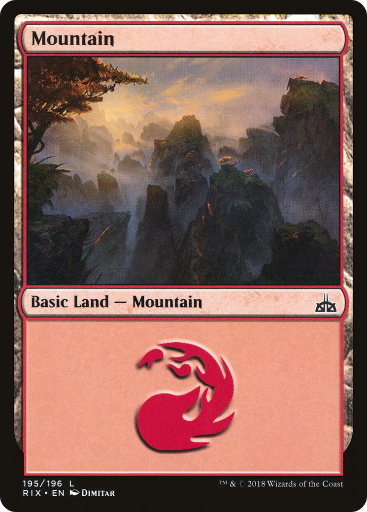 Mountain (RIX-195) - Rivals of Ixalan