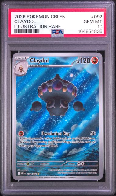 Claydol Illustration Rare Chaos Rising 092/086 PSA 10