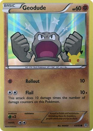 Geodude (Stamped) 043/083 - Generations Holofoil