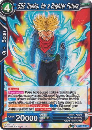 SS2 Trunks, for a Brighter Future (BT10-043) [Rise of the Unison Warrior 2nd Edition] Parallel Foil