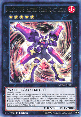 Number C105: Battlin' Boxer Comet Cestus [MP14-EN029] Ultra Rare - Josh's Cards