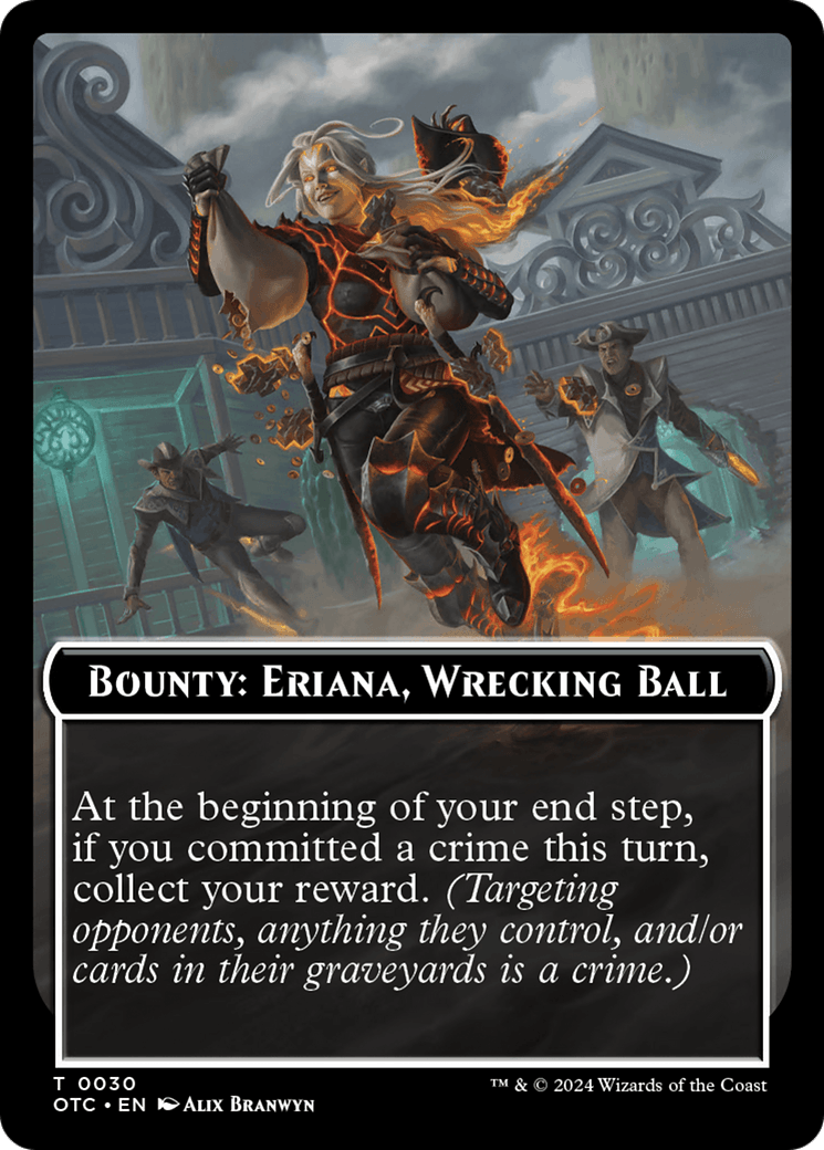 Bounty: Eriana, Wrecking Ball // Bounty Rules Double-Sided Token [Outlaws of Thunder Junction Commander Tokens] - Josh's Cards