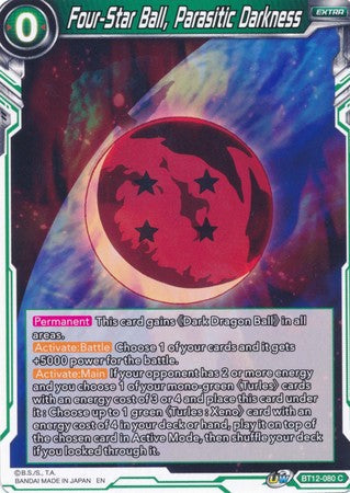 Four-Star Ball, Parasitic Darkness (BT12-080) [Vicious Rejuvenation] Parallel Foil