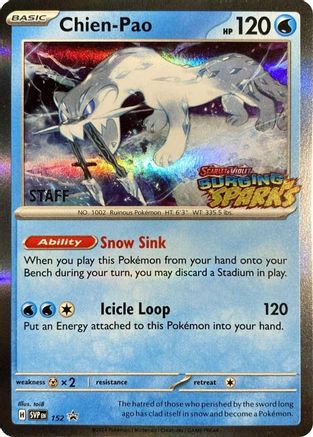 Chien-Pao (Staff) 152 - SV Scarlet & Violet Promo Cards Holofoil
